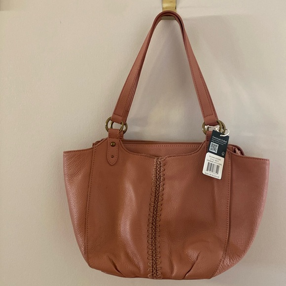 The Sak Bolinas Leather Satchel Bag in Vintage Coral #109177 - Picture 3 of 16